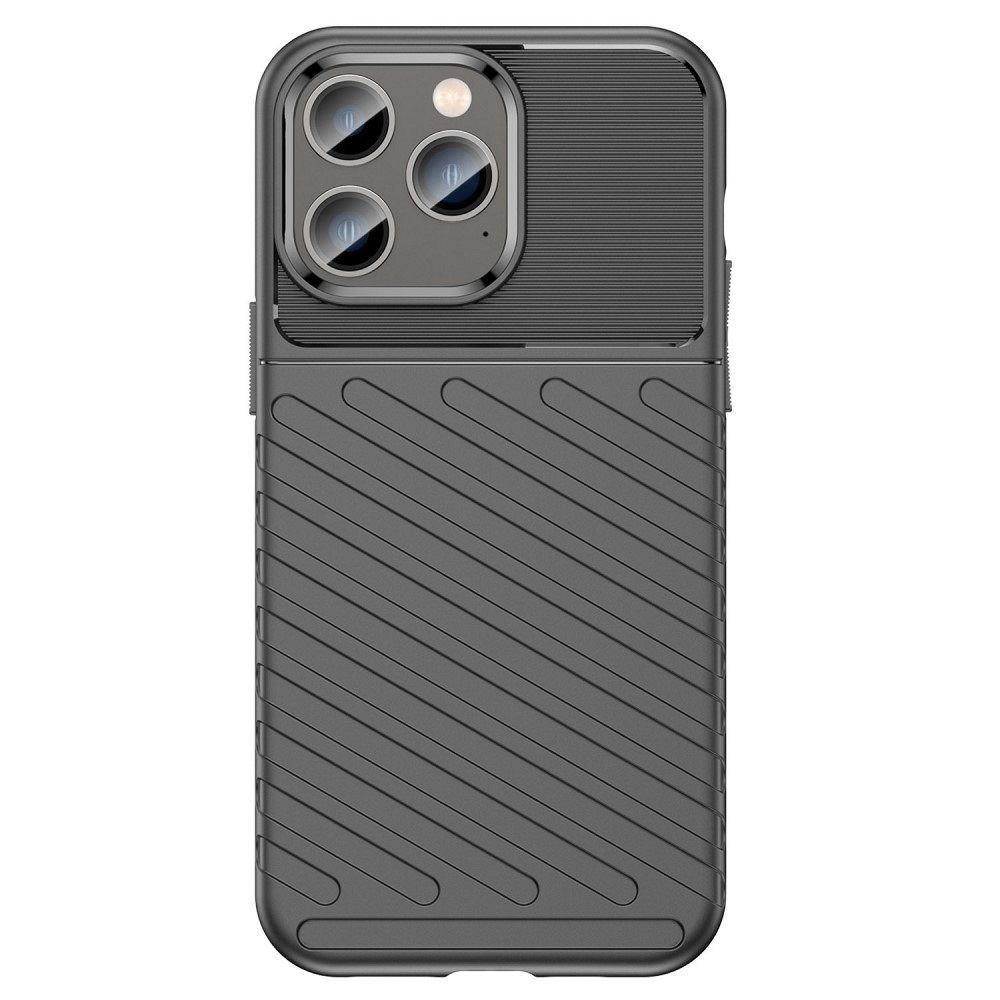 Silikonski ovitek Thunder Armor za iPhone 14 Pro Max - črn