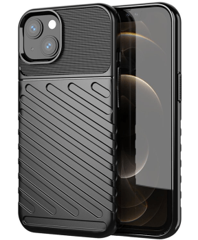 Silikonski ovitek Thunder Armor za iPhone 14 6.1 - črn - slika 2