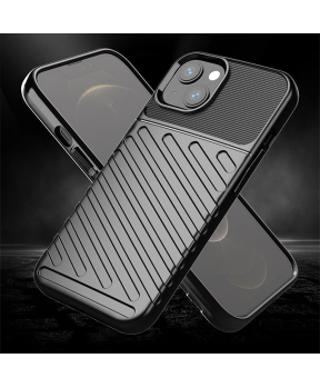 Silikonski ovitek Thunder Armor za iPhone 14 6.1 - črn - slika 4