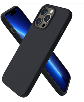 Silikonski ovitek za iPhone 14 Pro Max - mat črn - slika 2