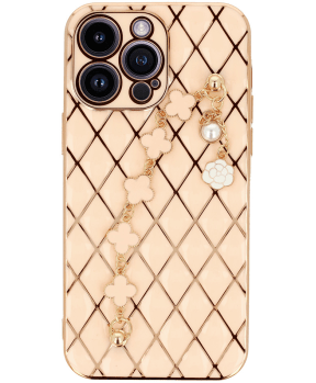 Glamur silikonski ovitek z zapestnico za iPhone 14 Pro Max - roza - slika 2