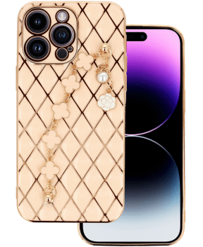 Glamur silikonski ovitek z zapestnico za iPhone 14 Pro Max - roza - slika 3