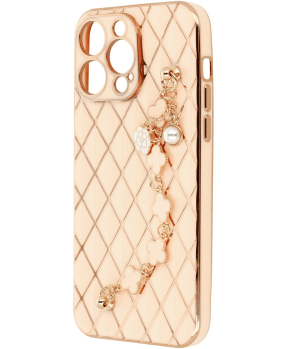 Glamur silikonski ovitek z zapestnico za iPhone 14 Pro Max - roza - slika 5