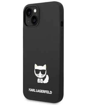 Originalen KARL LAGERFELD ovitek iPhone 14 6.1 - Choupette Body - črn silikonska zaščita - KLHCP14SSLCTBK - slika 2