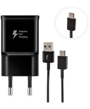 SAMSUNG HIŠNI POLNILEC EP-TA20 z kablom USB-Type C (DG950) - črn (Bulk) - slika 2