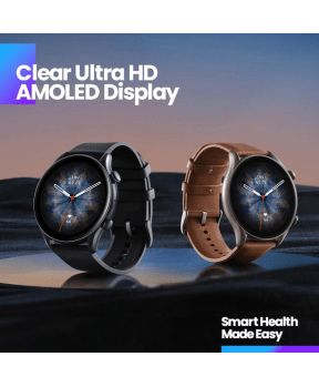AmazFit GTR 3 Pro pametna športna ura - rjav usnjen pašček - slika 4