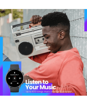 AmazFit GTR 3 Pro pametna športna ura - rjav usnjen pašček - slika 5