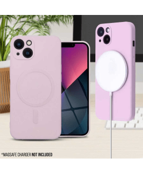 Onasi silikonski ovitek MagSafe za iPhone 14 Pro - mat roza - slika 2
