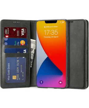 Onasi Wallet denarnica usnjena preklopna torbica Samsung Galaxy A33 5G A336 - črna - slika 2
