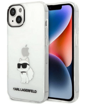 Originalen KARL LAGERFELD ovitek iPhone 14 Plus - IML NFT Choupette - prozorna silikonska zaščita - KLHCP14MHNCHTCT - slika 2