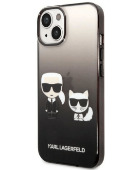 Originalen KARL LAGERFELD ovitek iPhone 14 Plus - Full Bodies - Gradient črna zaščita - KLHCP14STGKCK - slika 3