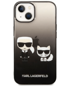 Originalen KARL LAGERFELD ovitek iPhone 14 Plus - Full Bodies - Gradient črna zaščita - KLHCP14STGKCK - slika 4