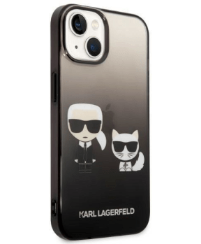 Originalen KARL LAGERFELD ovitek iPhone 14 Plus - Full Bodies - Gradient črna zaščita - KLHCP14STGKCK - slika 5
