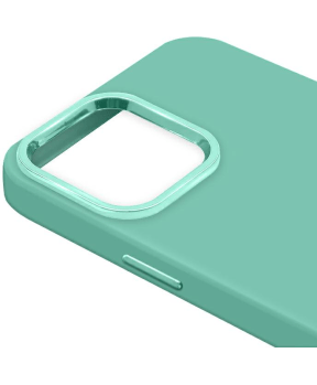 Satin silikonski ovitek za iPhone 14 6.1 - mint - slika 3