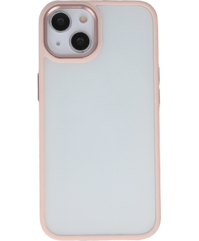 Satin silikonski ovitek za iPhone 14 6.1 - prozorno roza - slika 4