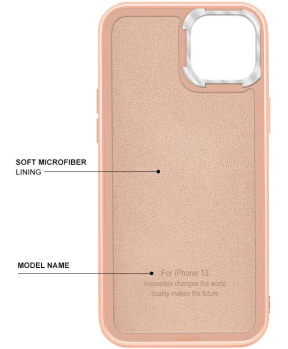 Satin silikonski ovitek za iPhone 14 6.1 - mareličen - slika 4