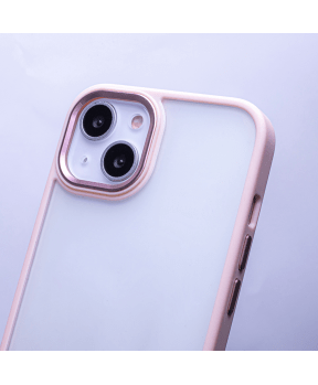 Satin silikonski ovitek za iPhone 14 Pro Max - prozorno roza - slika 5