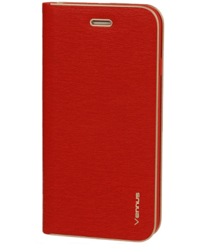 Havana Premium preklopna torbica Samsung Galaxy S23 5G - rdeč z zlatim robom - slika 2