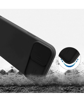 Onasi Lens Cover silikonski ovitek zaščita za Samsung Galaxy S23 5G - črn - slika 4