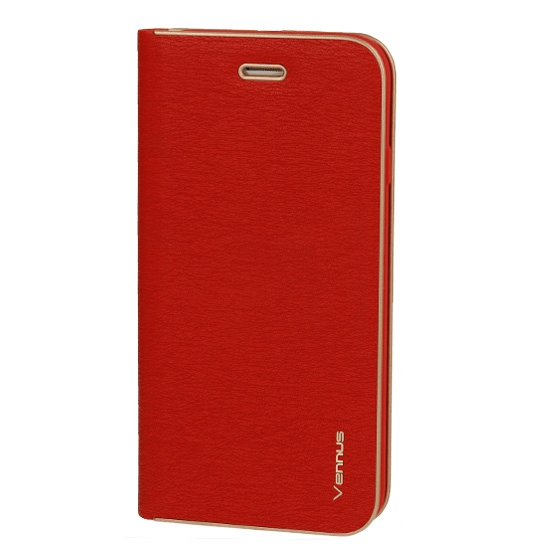 Havana Premium preklopna torbica Samsung Galaxy A34 - rdeča z zlatim robom