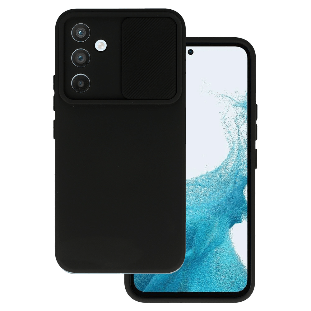 Onasi Lens Cover silikonski ovitek zaščita za Samsung Galaxy A14 - črn