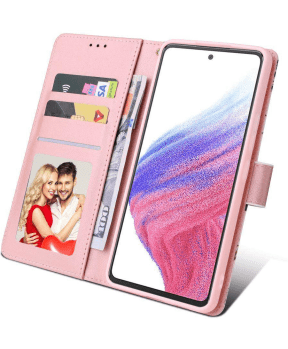 Onasi preklopna torbica Wallet denarnica Fancy Diary Samsung Galaxy A14 - Pomlad roza - slika 4