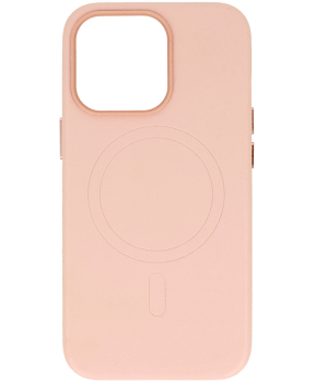 Onasi usnjen silikonski ovitek MagSafe za iPhone 14 Pro Max - roza - slika 2