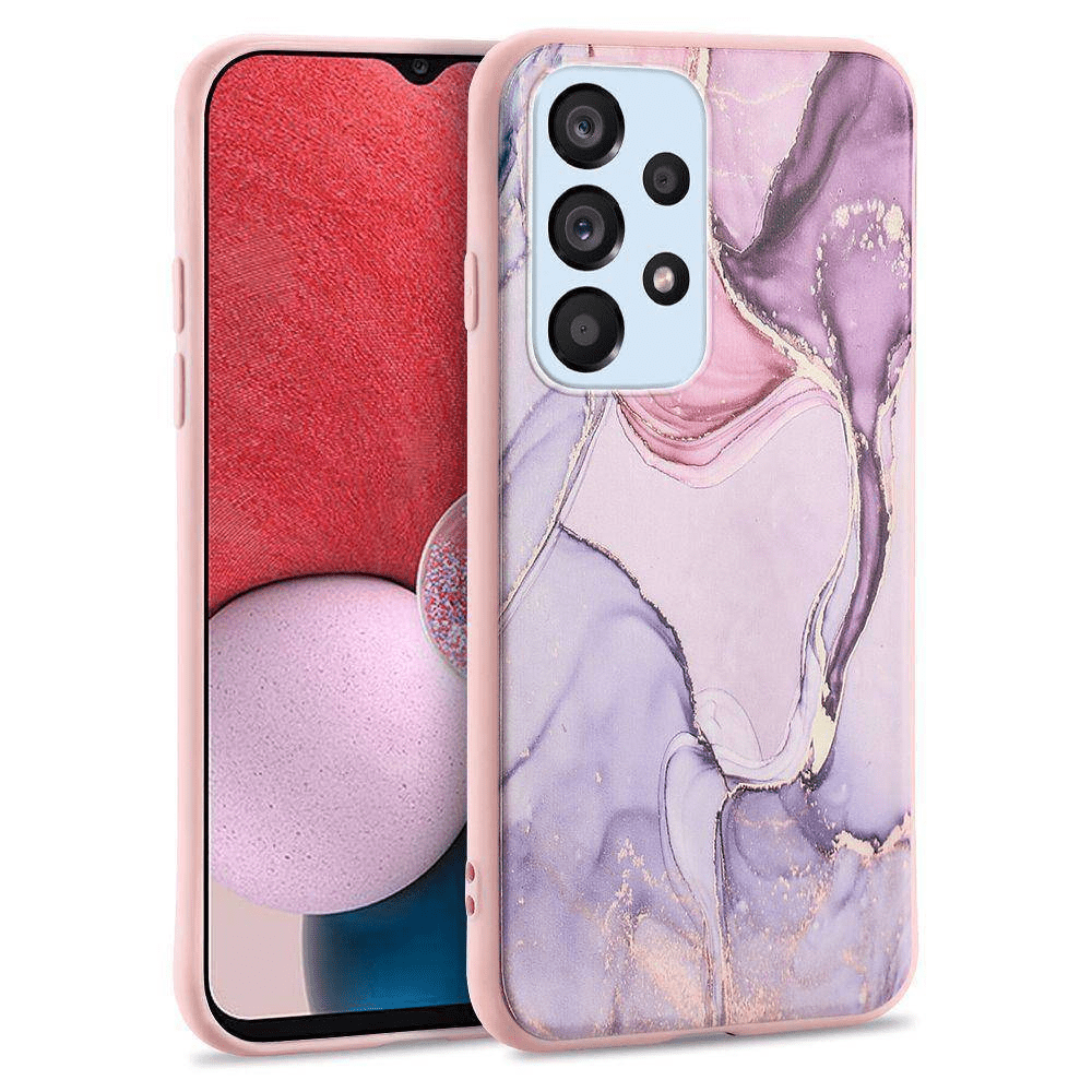 Silikonski ovitek Marmor za Samsung Galaxy A14 - roza
