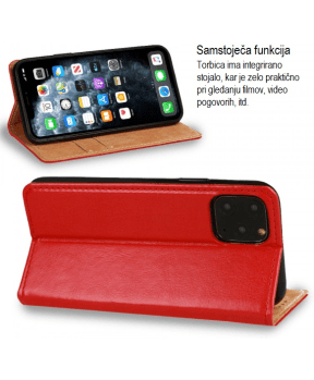 Special usnjena preklopna torbica za Samsung Galaxy S23 5G - rdeča - slika 4