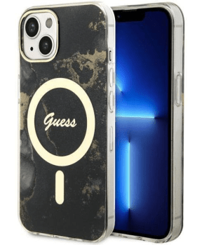 Originalni GUESS Marmor ovitek GUHMP14SHTMRSK z Magsafe za iPhone 14 6.1 - črn - slika 2