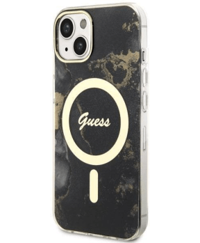 Originalni GUESS Marmor ovitek GUHMP13MHTMRSK z Magsafe za iPhone 13 6.1 - črn - slika 3