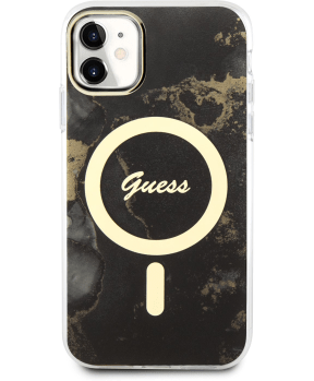Originalni GUESS Marmor ovitek GUHMN61HTMRSK z Magsafe za iPhone 11 / iPhone XR - črn - slika 3
