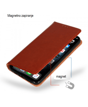 Special usnjena preklopna torbica za Samsung Galaxy A24 - rjava - slika 2