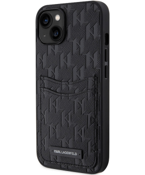 Originalen KARL LAGERFELD ovitek iPhone 14 6.1 - Saffiano Monogram - Card Slot - KLHCP14SSAKLHPPK - slika 3
