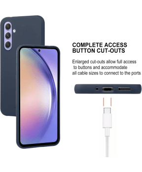 Goospery Soft Feeling silikonski ovitek za Samsung Galaxy A34 - temno moder - slika 4