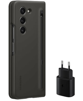 Samsung original Starter Pack EF-OF94KKB za Samsung Galaxy Z Fold 5 - črn Slim S Pen Case Ovitek, polnilec adapter Super fast charger TA800 25W in pisalo - črn - slika 2