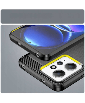Silikonski ovitek za Xiaomi Redmi 12 4G - mat carbon črn - slika 5