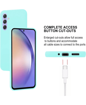 Goospery Soft Feeling silikonski ovitek za Samsung Galaxy A14 - mint - slika 4