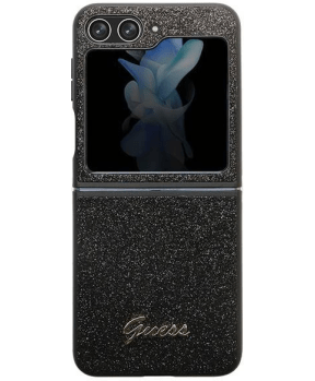 GUESS GUHCZF5HGGSHK ovitek Samsung Galaxy Z Flip 5 F731 - črn z bleščicami - slika 3