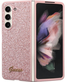 GUESS GUHCZFD5HGGSHP ovitek Samsung Galaxy Z Fold 5 F946 - roza z bleščicami - slika 2