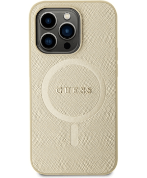 Originalni GUESS ovitek GUHMP15LPSAHMCB z Magsafe Saffiano za iPhone 15 Pro - zlat - slika 4