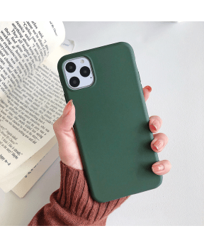 Silikonski ovitek za iPhone 15 Plus - mat zelen - slika 2