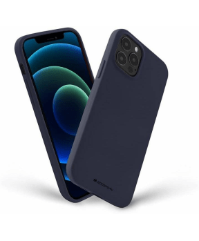 Goospery Soft Feeling silikonski ovitek za iPhone 14 - temno moder - slika 4