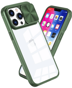 Onasi Lens Cover silikonski ovitek zaščita za Samsung Galaxy A14 - prozorno/zelen - slika 3