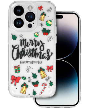 Clear Case Christmas za iPhone 15 - prozoren - slika 2