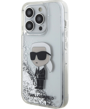 Originalen KARL LAGERFELD ovitek iPhone 15 Pro - NFT Karl Body - prozorna trda zaščita z bleščicami - KLHCP15LLNKHCH - slika 2