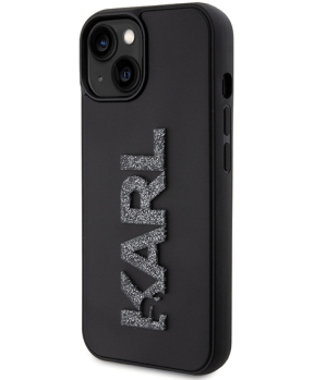 Originalen KARL LAGERFELD ovitek iPhone 15 - Logo 3D - črna zaščita - KLHCP15S3DMBKCK - slika 3