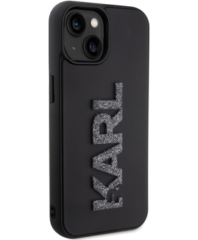 Originalen KARL LAGERFELD ovitek iPhone 15 - Logo 3D - črna zaščita - KLHCP15S3DMBKCK - slika 5
