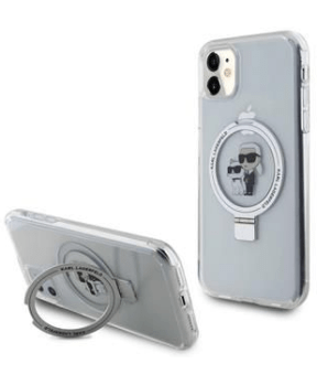 Originalen KARL LAGERFELD MagSafe ovitek iPhone 11 / iPhone XR - S stojalom - Karls full body - prozoren - KLHMN61HMRSKCH - slika 2