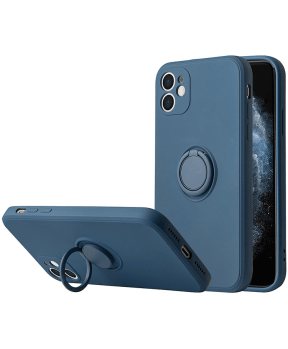 Silikonski ovitek Liquid Ring za iPhone 13 6.1 - modra - slika 3